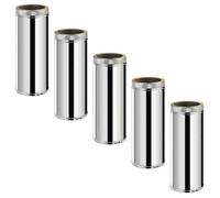 Lot de 5 MonMobilierDesign TDPS500 Conduit double paroi isolé pour poêle à bois longueur 50 cm Ø150