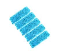 Lot de 5 têtes de balai à poussière en microfibre pour sol plat - Recharges double face pour balai à poussière - Pour école, restaurant, cuisine - Bleu