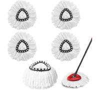 Lot de 5 têtes de rechange pour balai à franges, compatibles avec les balais à franges pivotants triangulaires Vileda.