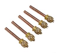 Lot de 5 tiges de réfrigération en laiton HVAC, pièces de valve de service pour le chargement de climatiseur, le pompage sous vide et l'inspection du système (épaissies)