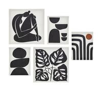 Lot de 5 Toiles Imprimées Cynthia 25x25cm Abstrait