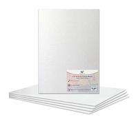 Lot de 5 toiles vierges tendues 100% coton pour peinture à l'huile, acrylique, supports mixtes, toiles blanches (20,3 x 25,4 cm)
