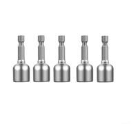 Lot de 5 tourne-écrous à douille hexagonale de 6 mm à 13 mm pour tournevis, forets électriques à tige de 6 mm pour tournevis, embouts à dégagement rapide en acier au chrome vanadium (5 pièces, 10 mm)