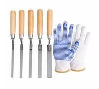 Lot de 5 truelles à joint en acier inoxydable avec gants, parfait comme truelle à joint et fer à joints pour terrasse et maçonnerie. Idéal pour les travaux de maçonnerie, le rejoint, le remplissage