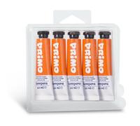 Lot de 5 Tubes Aluminium 12ml Peinture Gouache orange 250