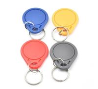 Lot de 5 unités UID modifiables IC Tag 13,56 MHz 1K S50 Writable HF ISO14443A Chinese Magic Back Door Command Keyfob (rouge)