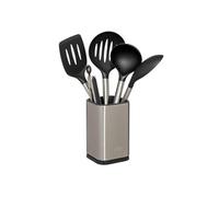 - Lot de 5 Ustensiles Avec Pot "Inox" 36cm Argent