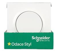Lot de 5 Va-et-vient Monté + Plaque Schneider Electric Odace Styl Blanc blanc G