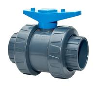Lot de 5 Vannes Modèle 2020 INTERPLAST à coller 50mm 1"1/2 double union démontable PVC Pression PN16 Vanne à boisseau 50 mm