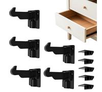 Lot de 5 verrous de tiroir résistants aux - de sécurité adhésif invisible - Solide et facile à installer - Pour la maison, le garde-manger, la chambre à coucher, le salon, la cave