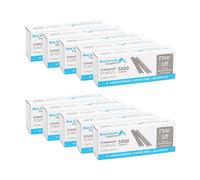 Lot de 50 000 agrafes de 6,35 mm de long et 210 agrafes par bande, 26/6, sans bourrage à pointe biseautée, 10 boîtes de 5 000 agrafes, 50 000 agrafes au total, compatibles avec les agrafeuses standard