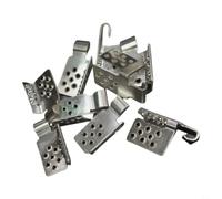 Lot de 50/100 clips de film chauffant argenté pour sol électrique | Alliage d'aluminium, haute conductivité, installation facile, 220 V, isolation sûre, pour systèmes de chauffage au sol