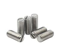 Lot de 50 à 2 vis sans tête à tête plate fendue en acier inoxydable 304 M1.6 M2 M2.5 M3 M4 M5 M6 M8 M10, résistantes à la rouille et durables(5mm)