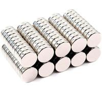 Lot de 50 aimants ronds en néodyme, extra puissants, 10 x 3 mm, couleur argent, pour planches à dessiner, mini-aimants puissants pour tableaux blancs, aimants pour verre, loisirs créatifs, aimants pou