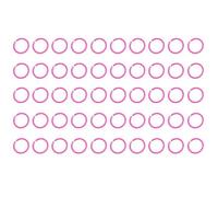 Lot de 50 anneaux de reliure ronds en plastique rose pour loisirs créatifs, documents, carnets, cartes d'index, 28 mm