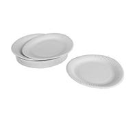 Lot de 50 Assiettes Jetables ""Fête"" 18cm Blanc