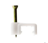 Lot de 50 attaches pour fil Meplat - Blanc - Zenitech