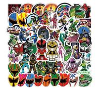 Lot de 50 autocollants dinosaures Mighty Morphin Power Rangers - Décoration mignonne pour voiture, ordinateur portable, skateboard, vélo, moto, convient aux adultes