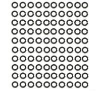 Lot de 50 bagues de retenue avec joint torique pour hocs carrée de 1,27 cm, goupille de verrouillage en acier et caoutchouc, pièces d'accessoires pour outils noirs et argentés, lot de 50 pièces