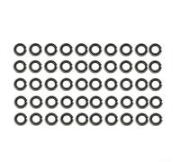 Lot de 50 bagues de retenue avec joint torique pour hocs carrée de 1,27 cm, goupille de verrouillage en acier et caoutchouc, pièces d'accessoires pour outils noirs et argentés