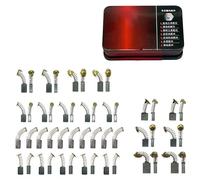Lot de 50 balais de charbon pour divers outils électriques dans une boîte | Balais de charbon pour perceuse électrique, construction de qualité supérieure, longue utilisation dans un étui de protection