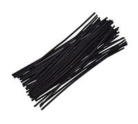 Lot de 50 bâtonnets diffuseurs en rotin pour aromathérapie - Fait à la main - Noir - 20 cm - 3 mm