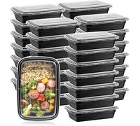Lot de 50 boîtes de conservation portables pour repas de 900ml avec couvercles passent au micro-ondes au lav BOITES DE CONSERVATION