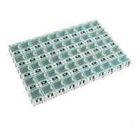 Lot de 50 boîtes de rangement pour composants électroniques, résistances, condensateurs, conteneurs en plastique personnalisables avec fermeture sécurisée (gris)
