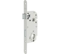 Lot de 50 boitiers de serrure encastrable à cylindre pour porte d'entrée, axe 40mm, bouts ronds, blanc - THIRARD