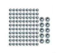 Lot de 50 bouchons à vis de toit en acier inoxydable antirouille pour réparation de fuites sur toiture ondulée, revêtement de grange, abri de jardin et camping-car, finition argentée, solution de