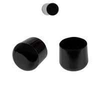 Lot de 50 Bouchons en Plastique pour Tubes Ronds, 30mm-90mm, différentes Couleurs, Patin Chaise, Patins pour Meubles, Protection Pied de Chaise, Tampon Chaise, Embout de Chaise (35-36mm, Noir)