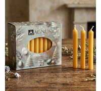 Lot de 50 bougies de Noël au miel 11,4 cm Couleur miel - Sapin de Noël Baumkerzen Christingle Carillon Pyramide - Sans fumée, sans goutte, - Ménage, Dîner, Casher, Non parfumé, Propre