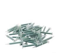 Lot de 50 buses mélangeuses statiques 2K avec 16 nœuds pour résine époxy et distribution de colle AB pour pistolets compatibles avec les cartouches doubles standard Noir