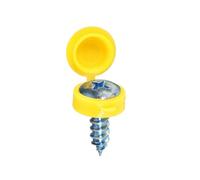 Lot de 50 cache-trous de vis auto-taraudeuses en plastique jaune pour vis M4