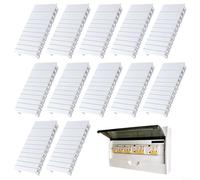 Lot de 50 caches de panneau électrique en ABS blanc pour boîte à fusibles, boucliers de trous modulaires compatibles avec Hager for Schneider, 11 x 5,2 cm