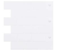 Lot de 50 carreaux de métro - Blanc - 30 x 30 cm - Carreaux muraux autocollants en polyuréthane et PET - Finition brillante pour salle de bain et cuisine - Carreaux à décoller et à coller avec bords