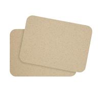 Lot de 50 cartes DIN A6, vierges, à bricoler et à personnaliser, au choix, avec coins ronds ou contour vintage, 300 g/m², papier kraft d'herbe, carton photo, papier d'herbe ronde,