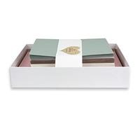 Lot de 50 cartes pliantes colorées vierges, avec enveloppes et feuilles, au format B6, couleurs harmonieuses dans des tons pastel