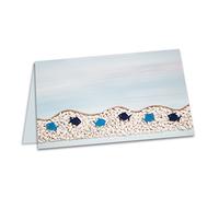 Lot de 50 cartons de table avec poissons bleu marin pour communion/baptême ou pour vos fêtes avec coquillages et plage sitzkärtchen marque ou sitzkärtchen 8,5 x 5,5 cm