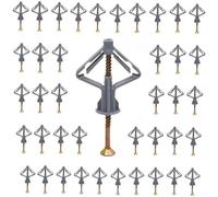 Lot de 50 cavités pour chevilles - Pour fixation robuste en plaques de plâtre avec vis - Pour murs en plâtre et briques creuses