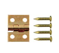 Lot de 50 charnières de tiroir d'armoire, petites charnières de boîte à bijoux avec vis pour modèle de boîtier, charnière en cuivre