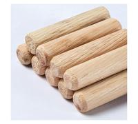 Lot de 50 chevilles en bois, 15 mm de diamètre, tiges cannelées for travaux manuels en bois dur(50mm)