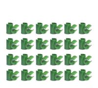 Lot de 50 clips de connecteur de treillis de jardin en polypropylène pour structures à base de tige, ancrages de film de serre, tiges de pare-soleil, pergola, supports de vigne (16 mm)