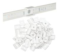 Lot de 50 clips de fixation compatibles avec Philips Hue Lightstrip V4 - Blanc - Montage sûr et discret de vos bandes LED - Idéal pour un éclairage flexible dans toute la maison