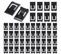 Lot de 50 clips entrebâilleurs de charnière, restriction d'angle de 86 degrés, charnières de porte d'armoire européennes, noires