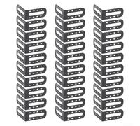 Lot de 50 clips pour système de nivellement de carrelage pour sol, mur, niveleur, localisateur, ajusteur d'angle mâle, outils de pose d'angle en plastique dur noir, 61 x 25 mm