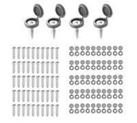 Lot de 50 clous d'étanchéité pour bande à picots, 4 x 25 mm, boutons de montage avec clou pour film à picots, drainage de construction, parterres surélevés, pots de fleurs ou murs de cave, gris
