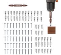 Lot de 50 clous haute performance pour plaques de plâtre, avec 50 éléments de fixation - Vis pour métal et bois - Pour cloison sèche, cloison creuse, panneaux, salle de bain, cuisine, cadre photo, art