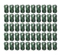 Lot de 50 connecteurs de poteau de plantes réglables pour poteaux de 11 mm, 16 mm, 20 mm, clips de support de plantes en plastique vert pour intérieur et extérieur (16 mm)