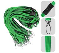 Lot de 50 cordons Gimars avec fermoir de sécurité, cordons de 45 cm de long avec boucle pivotante pour porte-badges et étiquettes nominatives, cordon en coton pour le bureau, l'école, l'hôpital (vert)